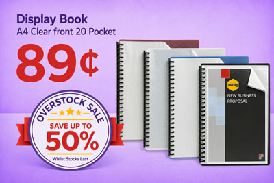 Run Out Sale Clear front Display Book