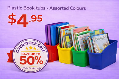 Plastic Book Tub 50% off