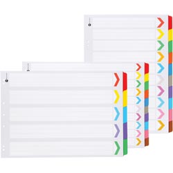 Marbig Coloured Dividers A3 1-5Tab Board Portrait Asst 