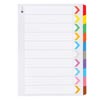 Marbig A3 Coloured Dividers 1 10Tab Board Portrait Asst 