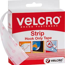 Velcro Strip Hook 25mmx3.6M White Dispenser 