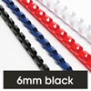 Rexel Binding Comb 6mm 21Loop 25Sht Cap Black 