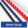 Rexel Binding Comb 6mm 21Loop 25Sht Cap Blue 