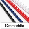 Rexel Binding Comb 50mm 21 Loop 450Sht Cap White 