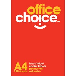 Office Choice Laser Labels Inkjet/Copier 2/Sht 199.6X143. 
