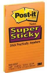 Post It Super Sticky Meeting Notes 123mm X 200mm 5845 Ssan 