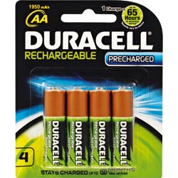 Duracell Rechargable Battery Aa Precharged Card 4 