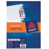 Avery Lateral Filing Labels 4 Per Sheet 