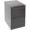 Go 2 Drawer Filing Cabinet H730Xw460Xd620mm Black RiPPle