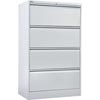 Go Lateral Filing Cabinet 4 Dr Silver Grey H1321Xw900Xd470mm
