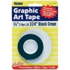 Headline Geotape Line Tape 6mm(1/4) Black Crepe 