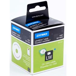 Cd Dvd Paper White 57mm Diameter 1 Roll Box 160 Labels Roll 330854 