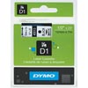 Dymo D1 Label Cassette 12mmx7M -Black On White