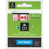 Dymo D1 Label Cassette 12mmx7M -Red On White