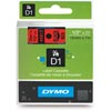 Dymo D1 Label Cassette 12mmx7M -Black On Red