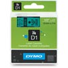 Dymo D1 Label Cassette 12mmx7M -Black On Green
