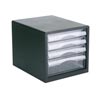 Esselte Filing Drawers 4 Clear Drawers Black Shell 