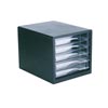 Esselte Filing Drawers 5 Clear Drawers Black Shell 