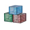Esselte Filing Drawers 4 Clear Drawers Blue Shell 