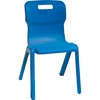 Titan 'T6' One Piece Chair Plastic, H460mm Blue