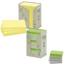 654Rty Post It Tower 100% Recycled 76X78 Yellow 