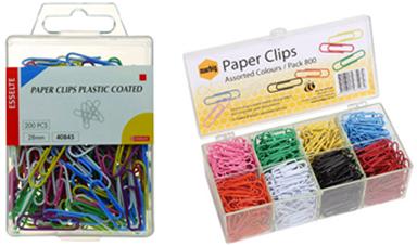 PAPERCLIP LGE 33mm COLOURED 800