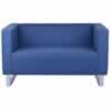 RAPIDLINE RECEPTION CHAIR 2 Seater Lounge Blue Fabric