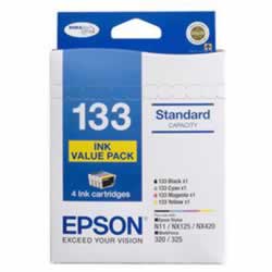 EPSON 133 INK CARTRIDGEValue Pack, BK,C,M & Y