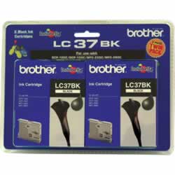 BROTHER LC37BK INK CARTRIDGEInkjet Twin Pack - Black