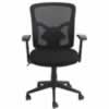 FLUENT MESH BACK OFFICE CHAIR Black Fabric Seat+Synchron Adjustable Arms+Back Height
