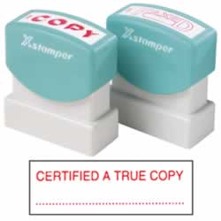XSTAMPER -1 COLOUR -TITLES A-C 1541 Certified A True Copy Red 