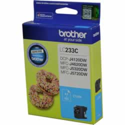 BROTHER LC233C INK CARTIDGECyan 550 page