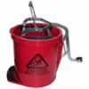 Cleanlink Mop Bucket Metal Wringer Red 16litre