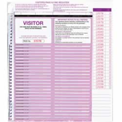 ZIONS CVSFR VISITORS REGISTER 250 Visitors Pass Slips Pack of 250