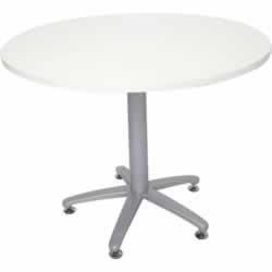 RAPID SPAN ROUND TABLE D1200mm White Top Silver Base 