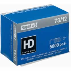 RAPID 73/12 STAPLES 12mm HD31 Box of 5000