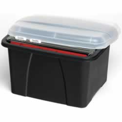 CRYSTALFILE ENVIRO PORTA BOX With 10 Files L490xW400xH285mm Black