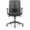 EVOKER MESH BACK OFFICE CHAIR Black Fabric Seat+Synchron Adjustable Arms+Back Height