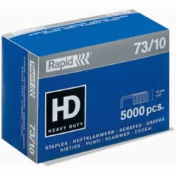 RAPID 73/10 STAPLES 10mm HD31 Box of 5000