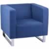 RAPIDLINE RECEPTION CHAIR Single Seat Lounge Blue Fabric
