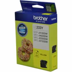 BROTHER LC233Y INK CARTIDGEYellow 550 page