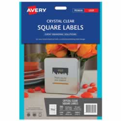 AVERY L7095 SQUARE LABEL Square Clear Label20up 45x45mm Pack of 10