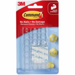 COMMAND CLEAR DECORATOR CLIP Pack of 20 
