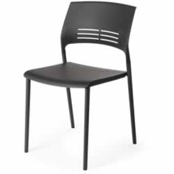 ETERNIA STACKING CHAIR Black W480mmxH445mm Pack of 4