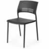 ETERNIA STACKING CHAIR Black W480mmxH445mm Pack of 4