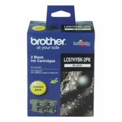 BROTHER LC67HYBK2PK INK CARTInkjet Hi Yield Twin Pk- Black