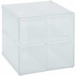 ESSELTE SHELF MODULAR SYSTEM 6x6 Cube 4 Draw Clear 