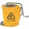 Cleanlink Mop Bucket Metal Wringer Yellow 16litre