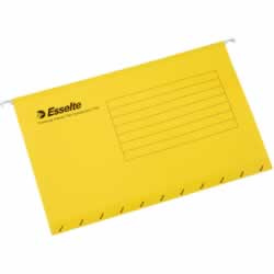 ESSELTE HANDY SUSPENSION FILES Yellow, Foolscap, Tabs Incl. Pack of 10