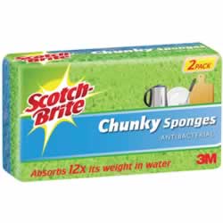 SCOTCH-BRITE ANTI BAC Chunky Sponges Pack of 2
